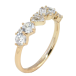 Кольцо Xuping Позолота 18K Дорожка циркония фото №2