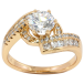 Кольцо Xuping Позолота 18K Фианит с инкрустацией цирконием фото №1