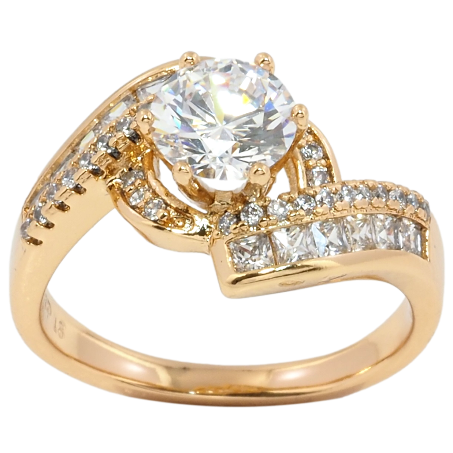 Каблучка Xuping Позолота 18K Фіаніт з інкрустацією цирконієм фото №1 Каблучка Xuping Позолота 18K Фіаніт з інкрустацією цирконієм фото №1