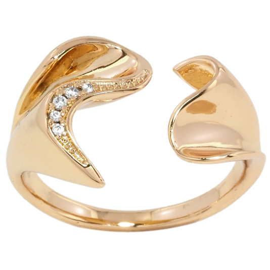 Кольцо Xuping Позолота 18K Декоративный узор с цирконием фото №1