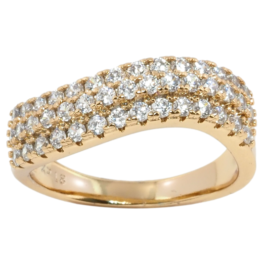 Кольцо Xuping Позолота 18K Инкрустация цирконием фото №1