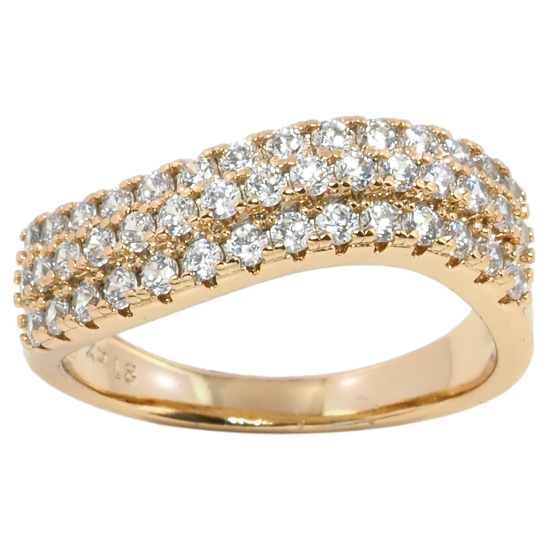 Каблучка Xuping Позолота 18K Інкрустація цирконієм фото №1 Каблучка Xuping Позолота 18K Інкрустація цирконієм фото №1