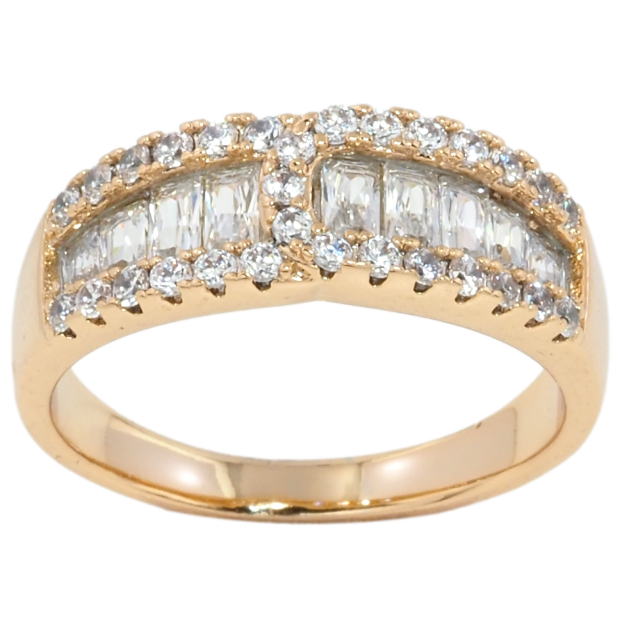 Кольцо Xuping Позолота 18K Инкрустация цирконием фото №1