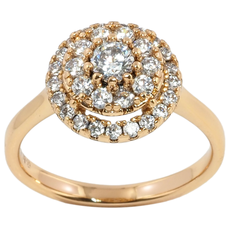 Каблучка Xuping Позолота 18K Інкрустація цирконієм фото №1 Каблучка Xuping Позолота 18K Інкрустація цирконієм фото №1