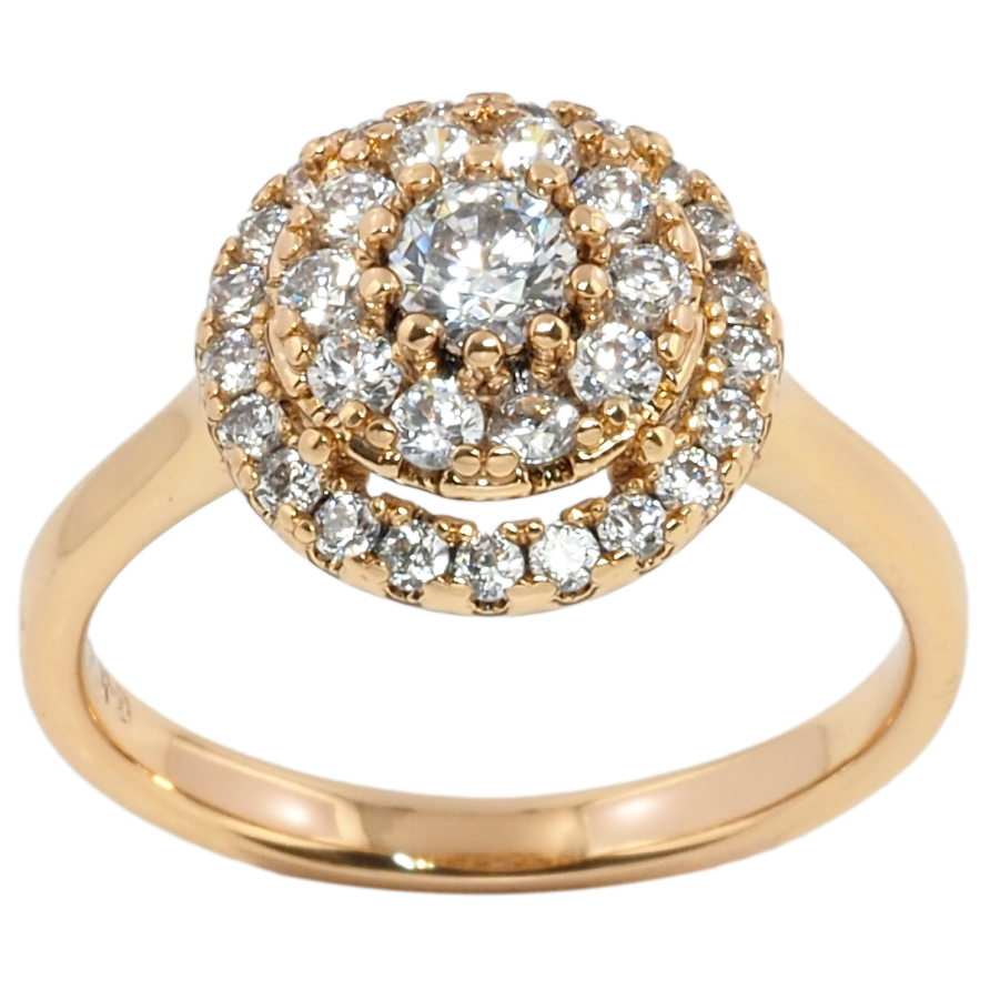 Кольцо Xuping Позолота 18K Инкрустация цирконием фото №1 Кольцо Xuping Позолота 18K Инкрустация цирконием фото №1