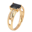 Каблучка Xuping Позолота 18K Чорний фіаніт на доріжці цирконію фото №2
