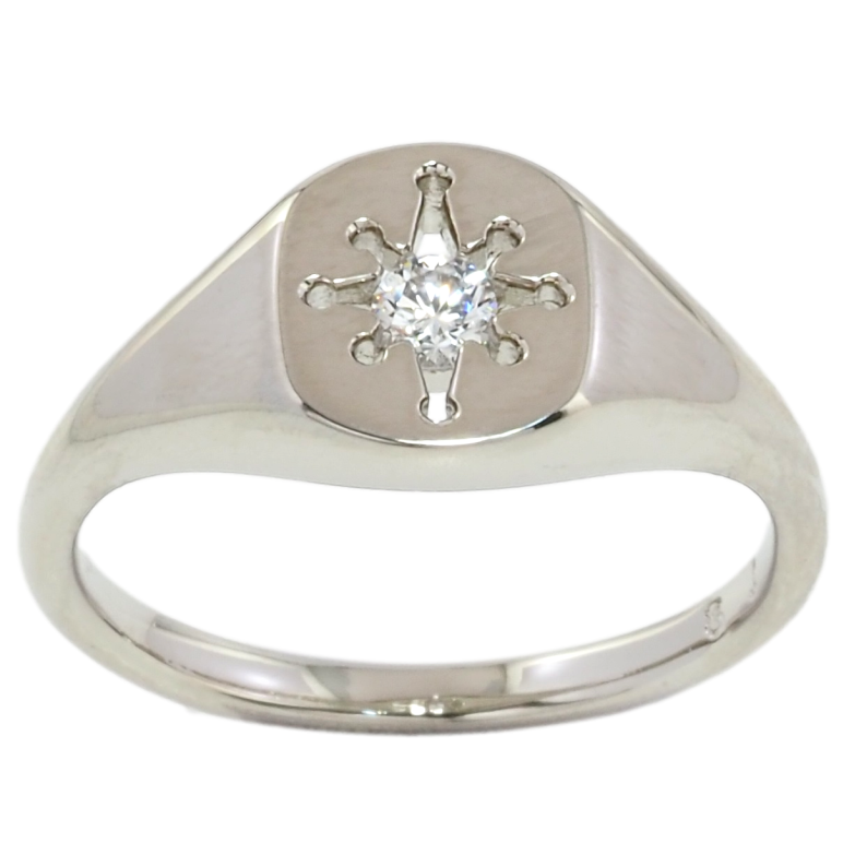 Кольцо Xuping Родий Узор звезда с кристаллом фото №4