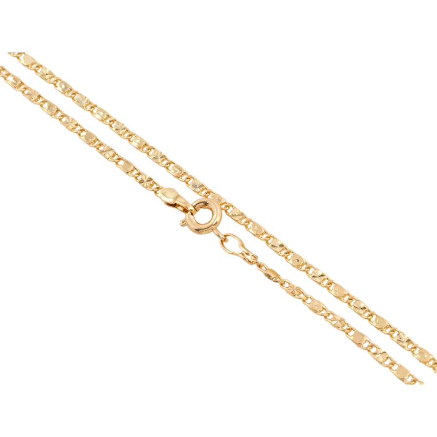 Цепочка Xuping Позолота 18K Плетение Морская цепь с узором длина 44см х 2мм фото №1