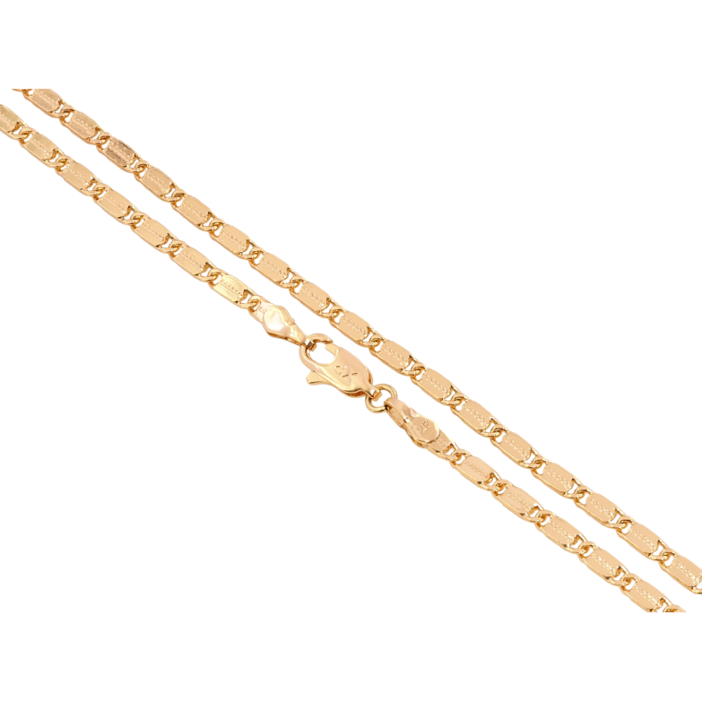 Цепочка Xuping Позолота 18K Плетение Морская цепь длина 44см х 3мм фото №1