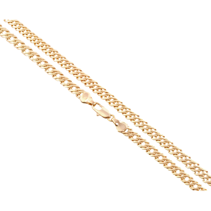 Цепочка Xuping Позолота 18K Плетение Двойной Ромб длина 44см х 5мм фото №4