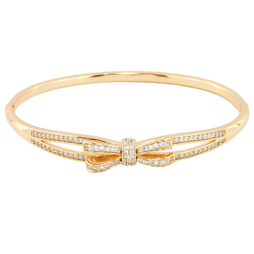Браслет Xuping Позолота 18K Бант з цирконієм ø 6см фото №1