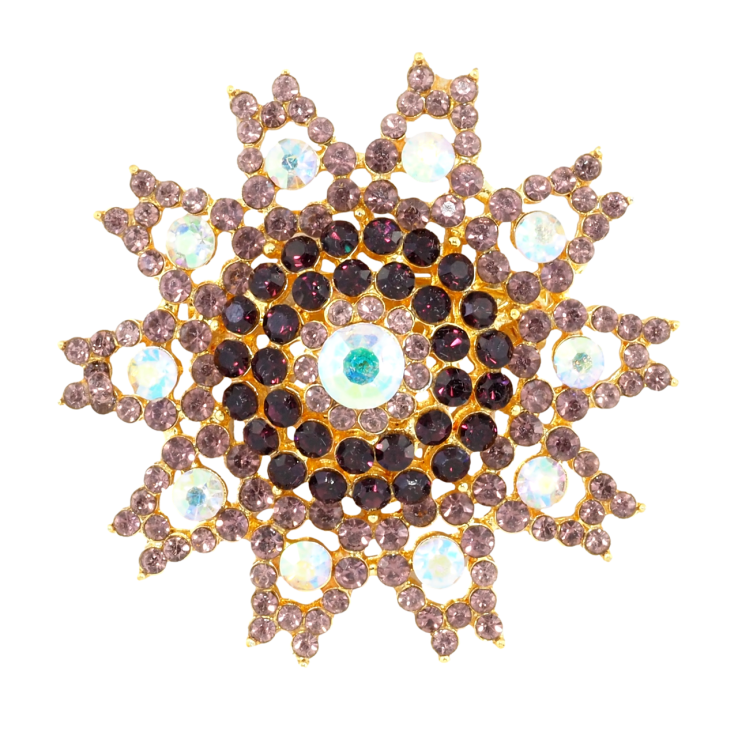 Брошка Сніжинка з бордовими стразами фото №12 Брошка Сніжинка з бордовими стразами фото №12