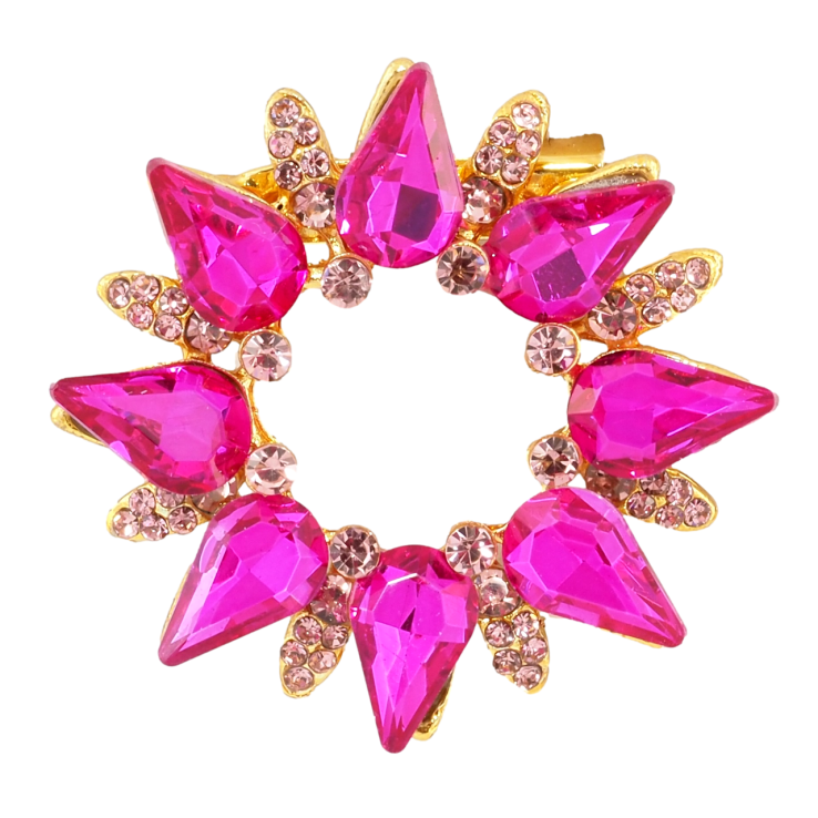 Брошка Віночок з рожевими стразами фото №22 Брошка Віночок з рожевими стразами фото №22