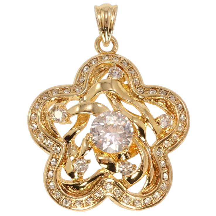 Кулон Fallon Позолота 18K Цветок с цирконием фото №4 Кулон Fallon Позолота 18K Цветок с цирконием фото №4