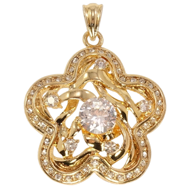 Кулон Fallon Позолота 18K Цветок с цирконием фото №1 Кулон Fallon Позолота 18K Цветок с цирконием фото №1