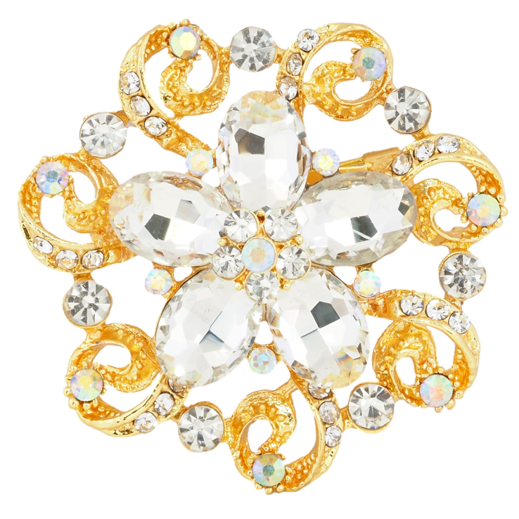 Брошка Квітка зі стразами фото №20 Брошка Квітка зі стразами фото №20