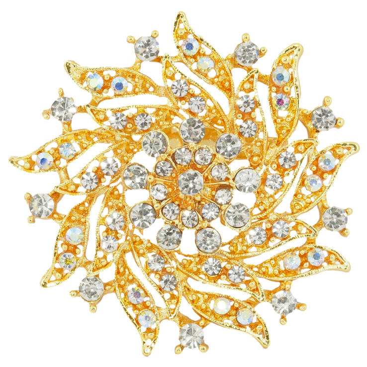 Брошка Квітка зі стразами фото №14 Брошка Квітка зі стразами фото №14