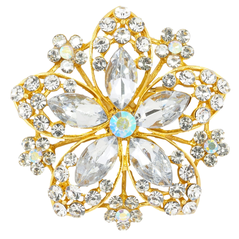 Брошь Цветок со стразами фото №1 Брошь Цветок со стразами фото №1