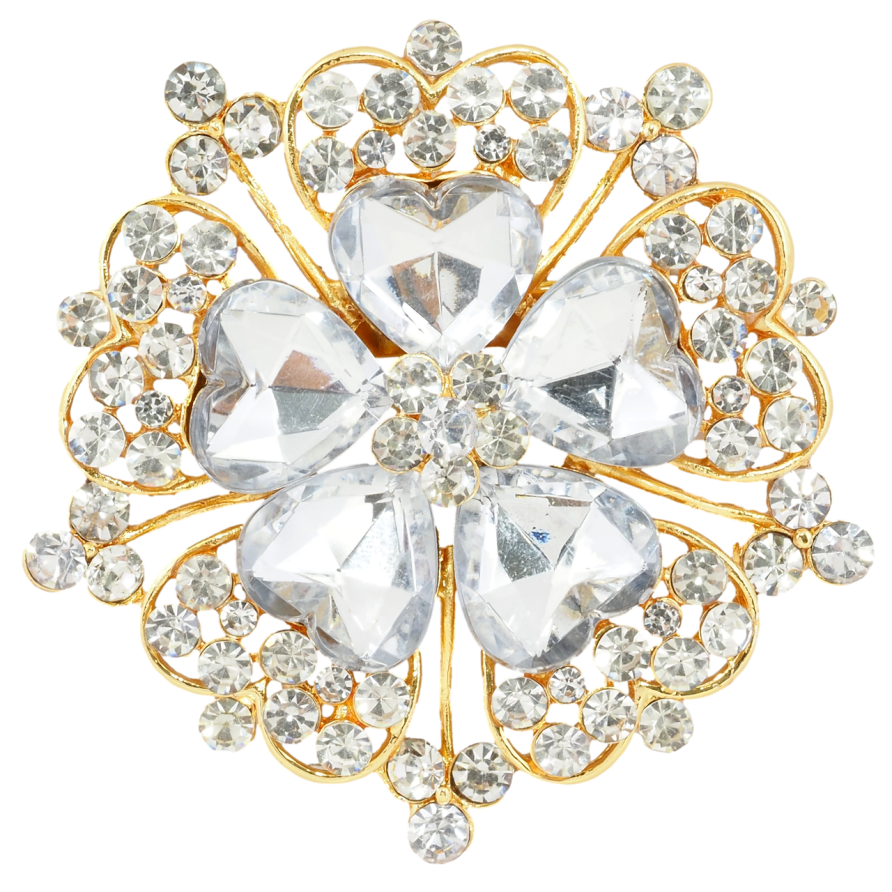 Брошь Цветок со стразами фото №1 Брошь Цветок со стразами фото №1