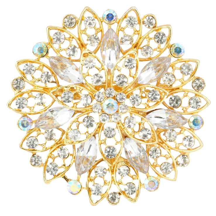 Брошка Квітка зі стразами фото №16 Брошка Квітка зі стразами фото №16