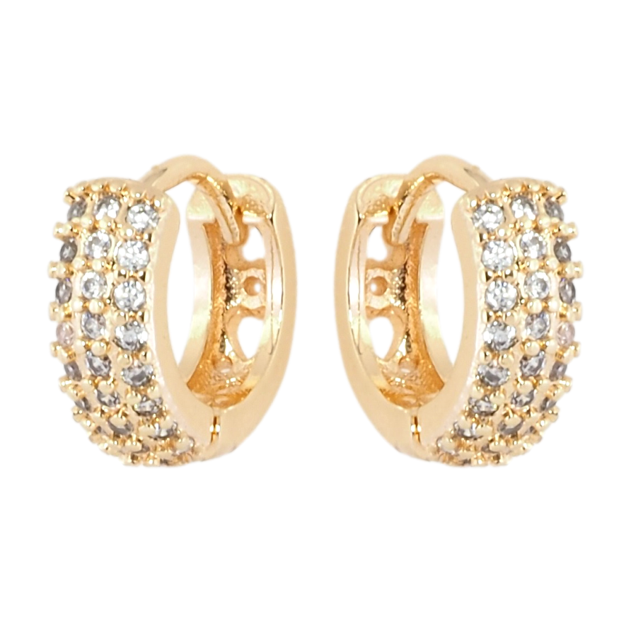 Серьги Xuping M&L Цвет 18K колечки Инкрустация цирконием фото №1