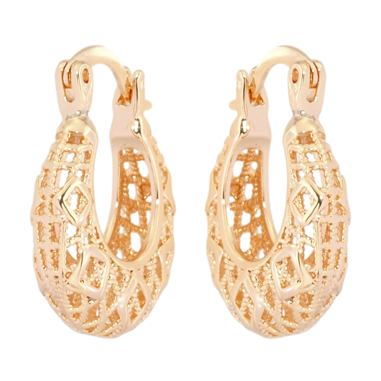 Серьги Xuping M&L Цвет 18K замок-булавка Декоративный резной орнамент фото №1