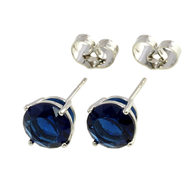 Серьги Xuping Родий пусеты Синие фианиты в 4-х крапановой оправе ø 8мм фото №10 Серьги Xuping Родий пусеты Синие фианиты в 4-х крапановой оправе ø 8мм фото №10