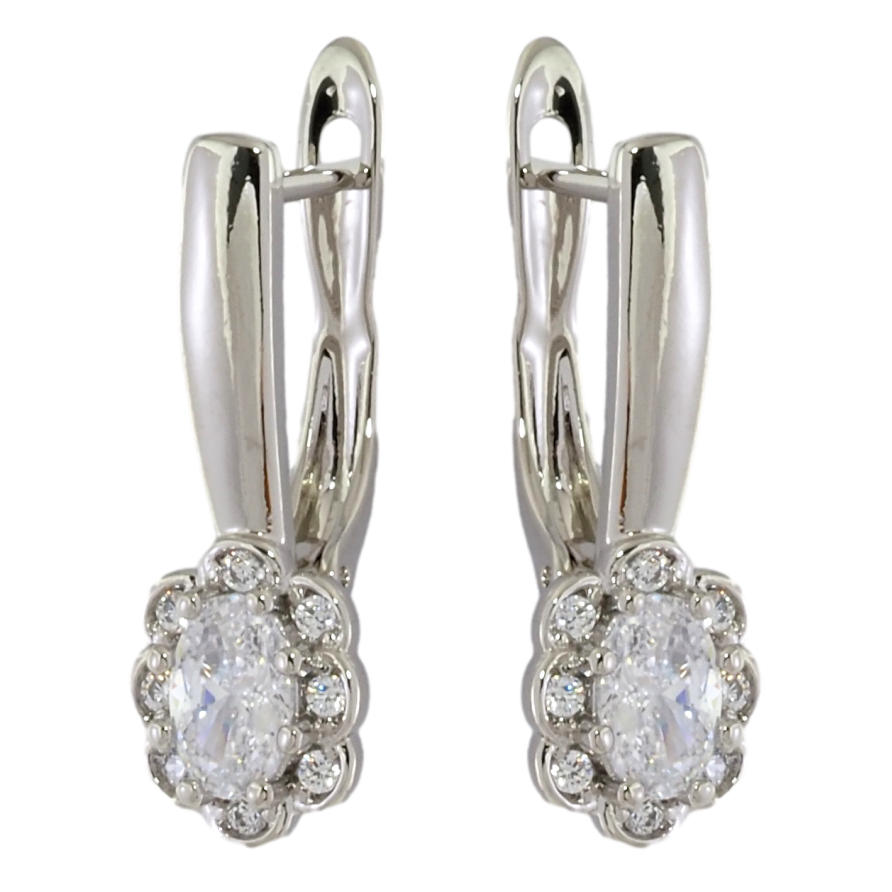 Серьги Xuping Родий английский замок Декоративные цветочки фото №1