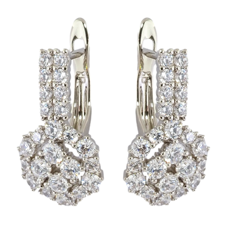 Серьги Xuping Родий английский замок Инкрустация цирконием фото №17 Серьги Xuping Родий английский замок Инкрустация цирконием фото №17