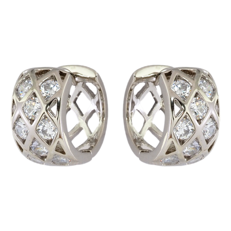 Серьги Xuping Родий колечки Вставки циркония фото №24 Серьги Xuping Родий колечки Вставки циркония фото №24