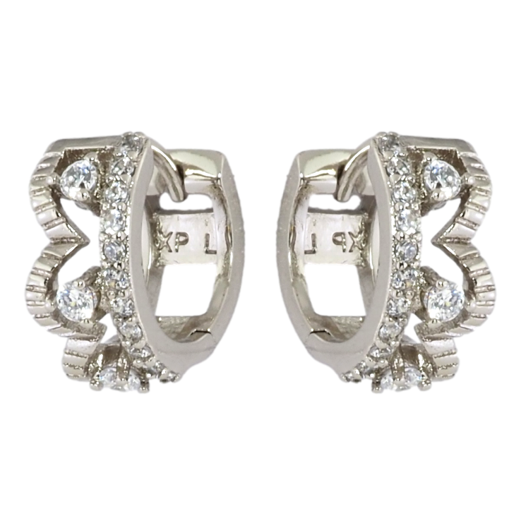 Серьги Xuping Родий колечки Декоративный узор с цирконием фото №19 Серьги Xuping Родий колечки Декоративный узор с цирконием фото №19