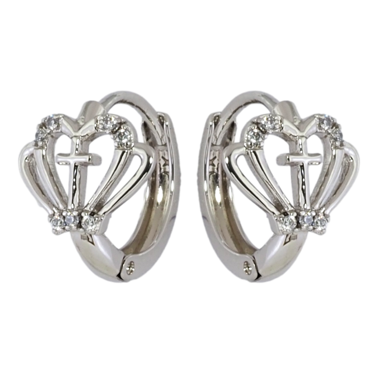 Сережки Xuping Родій колечка Візерунок корона з хрестиком фото №10