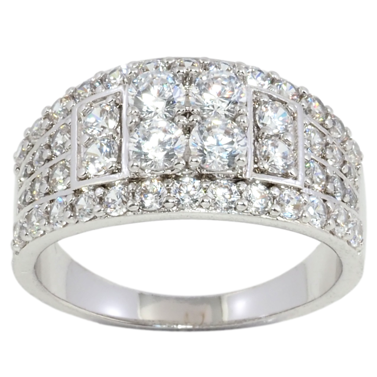 Кольцо Xuping Родий Инкрустация цирконием фото №23 Кольцо Xuping Родий Инкрустация цирконием фото №23