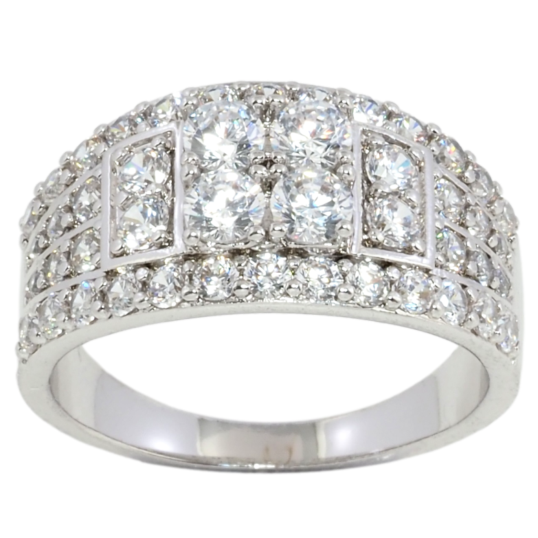 Каблучка Xuping Родій Інкрустація цирконієм фото №1