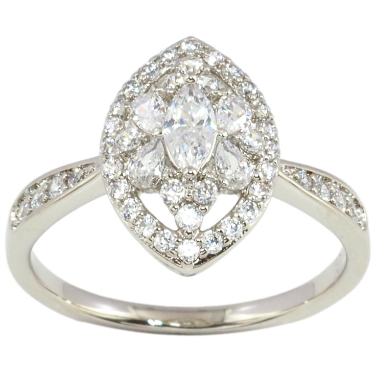 Кольцо Xuping Родий Инкрустация цирконием фото №22 Кольцо Xuping Родий Инкрустация цирконием фото №22