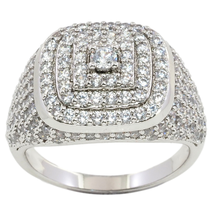 Перстень Xuping Родій Інкрустація цирконієм фото №20