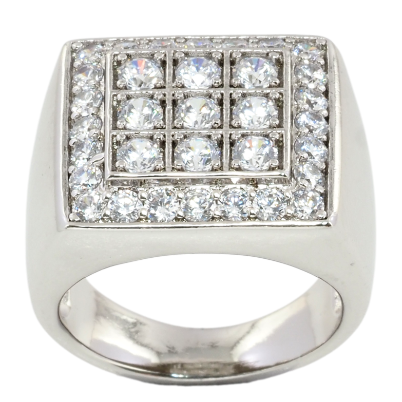 Перстень Xuping Родій Інкрустація цирконієм фото №1 Перстень Xuping Родій Інкрустація цирконієм фото №1