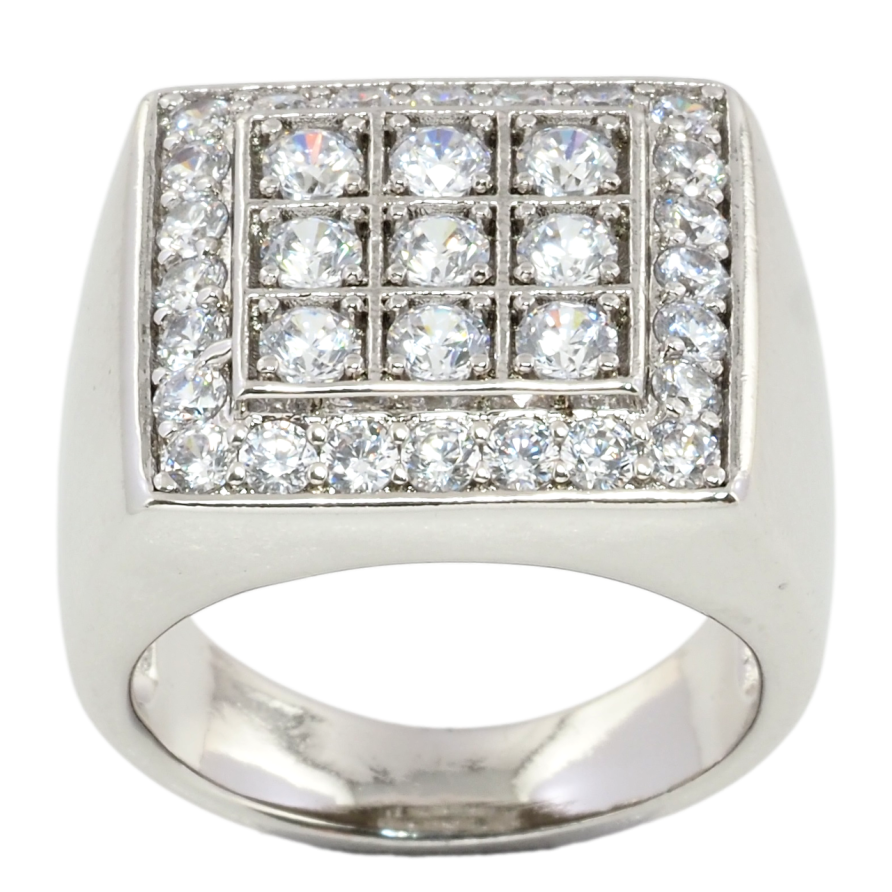 Перстень Xuping Родій Інкрустація цирконієм фото №1 Перстень Xuping Родій Інкрустація цирконієм фото №1