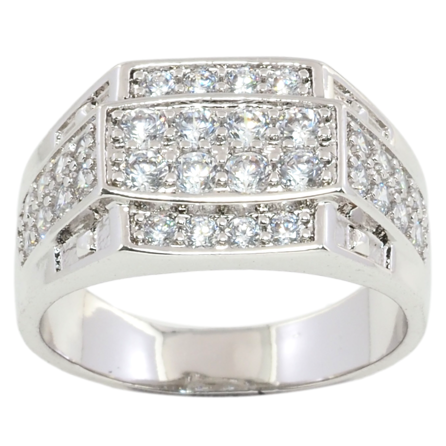 Перстень Xuping Родій Інкрустація цирконієм фото №1