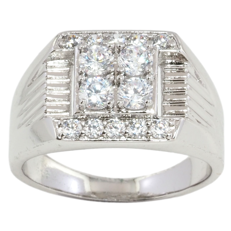 Перстень Xuping Родій Візерунок з цирконієм фото №11 Перстень Xuping Родій Візерунок з цирконієм фото №11