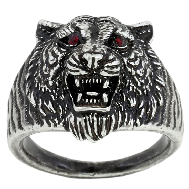 Перстень Xuping Родій Тигр, імітація чорненого срібла фото №15