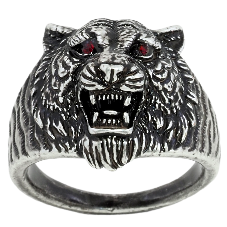 Перстень Xuping Родий Тигр, имитация черненного серебра фото №1
