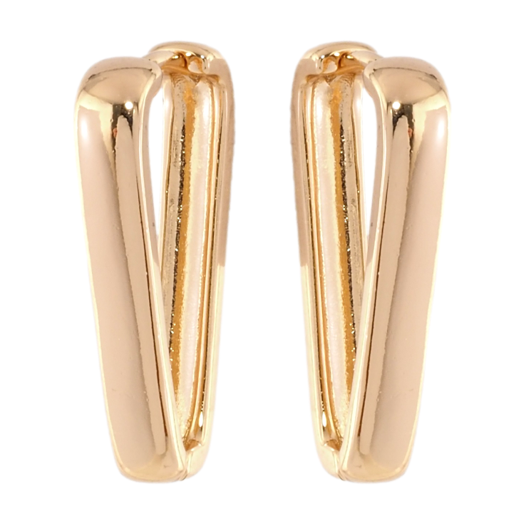 Серьги Xuping Позолота 18K колечки Треугольные фото №14