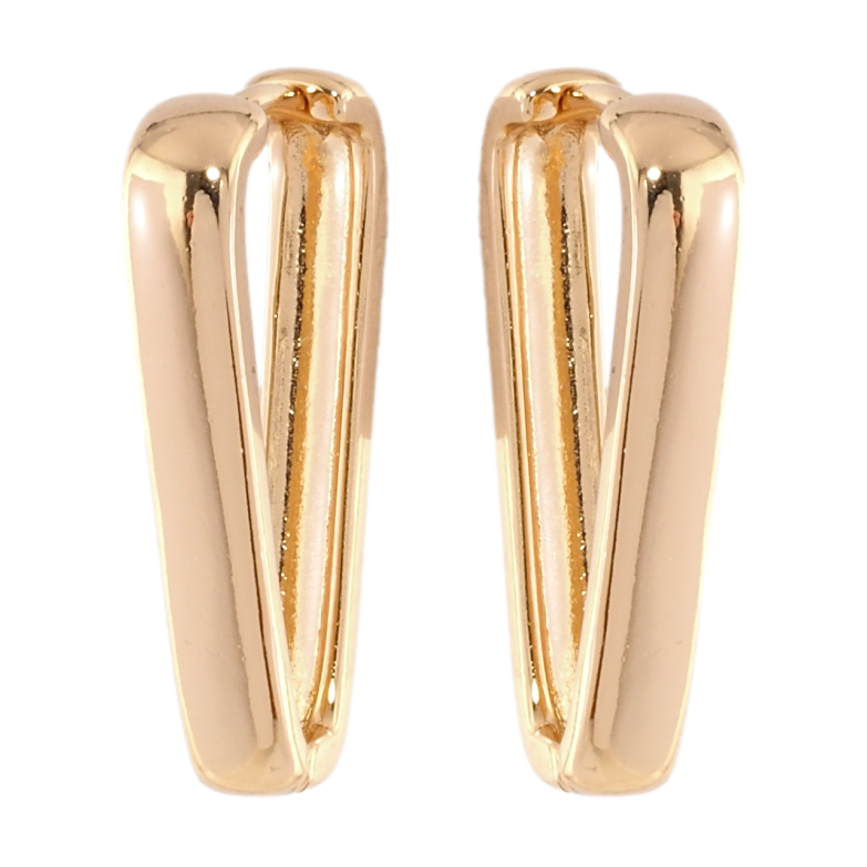 Серьги Xuping Позолота 18K колечки Треугольные фото №1