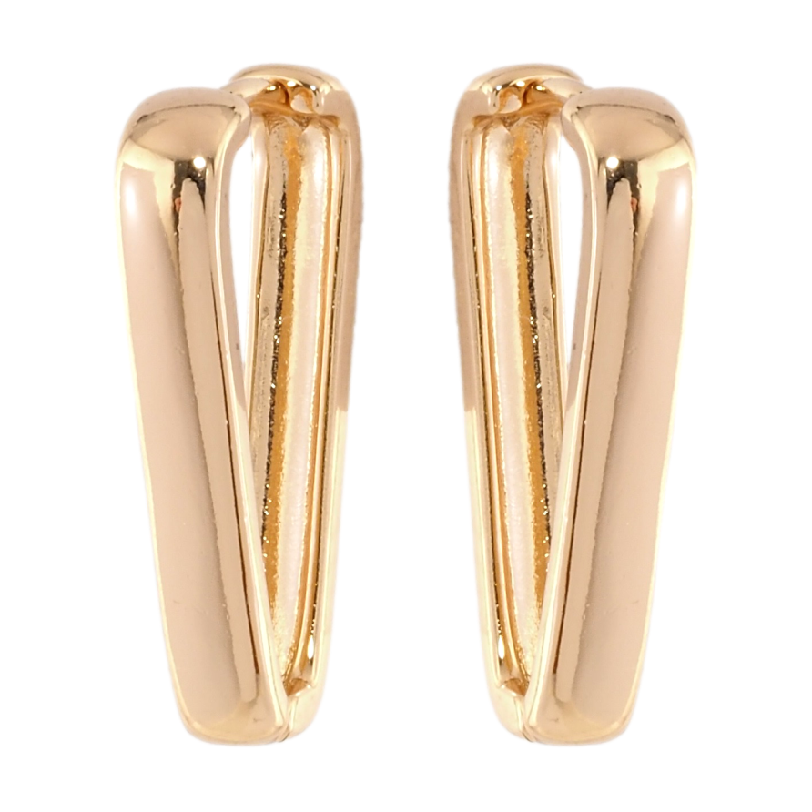 Сережки Xuping Позолота 18K колечка Трикутні фото №1