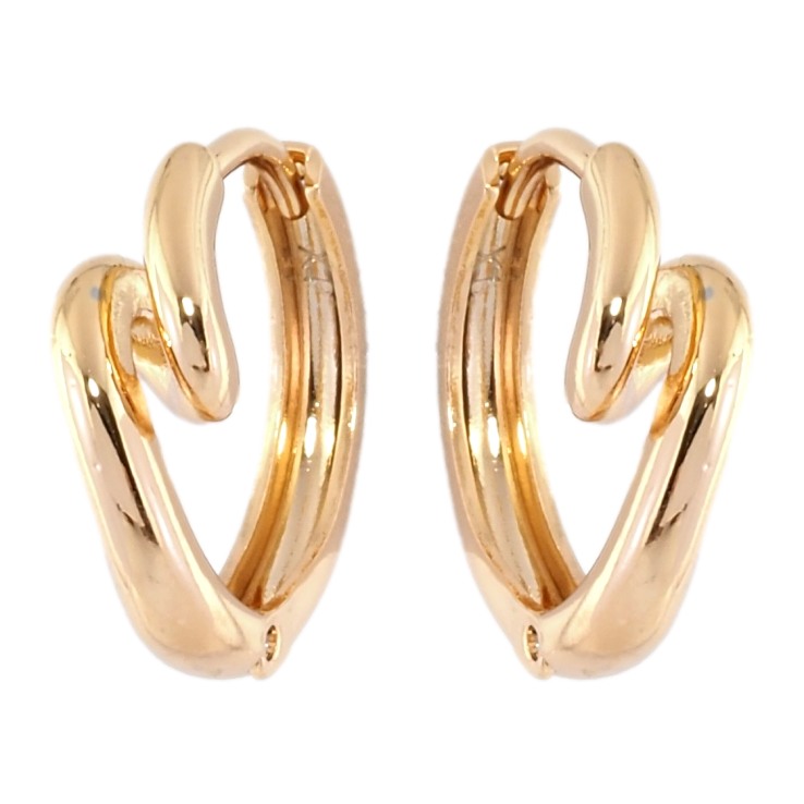 Серьги Xuping Позолота 18K колечки Завитки фото №20