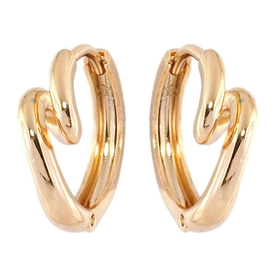 Серьги Xuping Позолота 18K колечки Завитки фото №1 Серьги Xuping Позолота 18K колечки Завитки фото №1