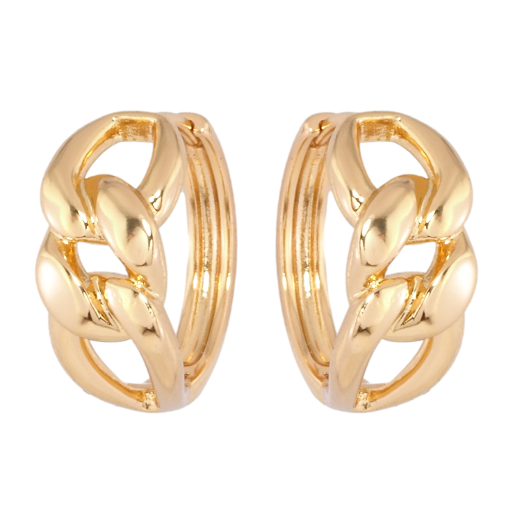 Сережки Xuping Позолота 18K колечка Візерунок ланцюжок фото №22