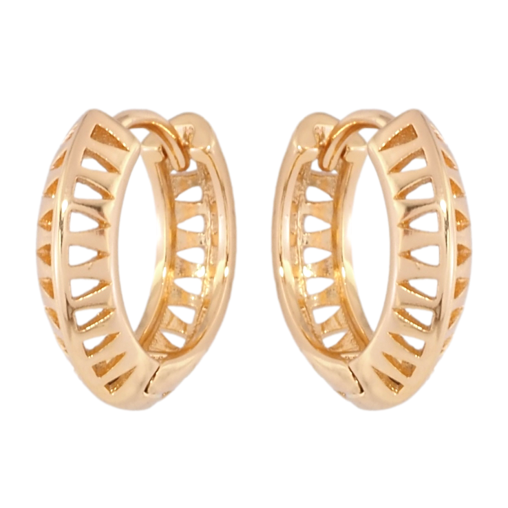 Сережки Xuping Позолота 18K колечка Різьблений візерунок фото №20 Сережки Xuping Позолота 18K колечка Різьблений візерунок фото №20