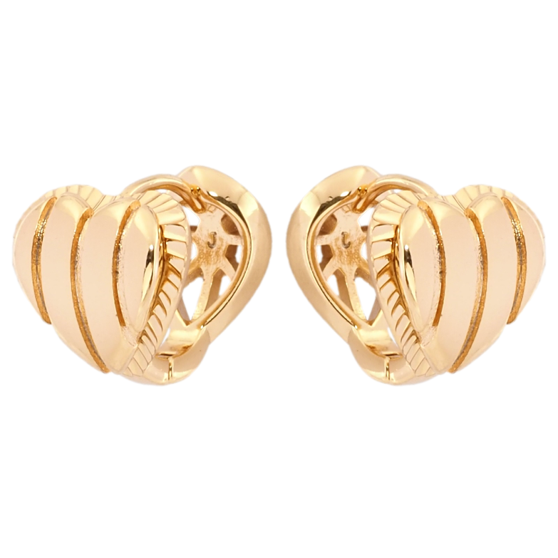 Серьги Xuping Позолота 18K колечки Сердечки фото №3 Серьги Xuping Позолота 18K колечки Сердечки фото №3